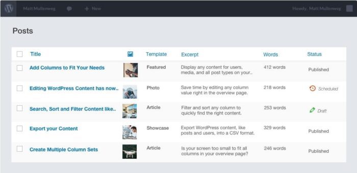 Admin Columns PRO + Add-ons - управление, добавление столбцов в админке